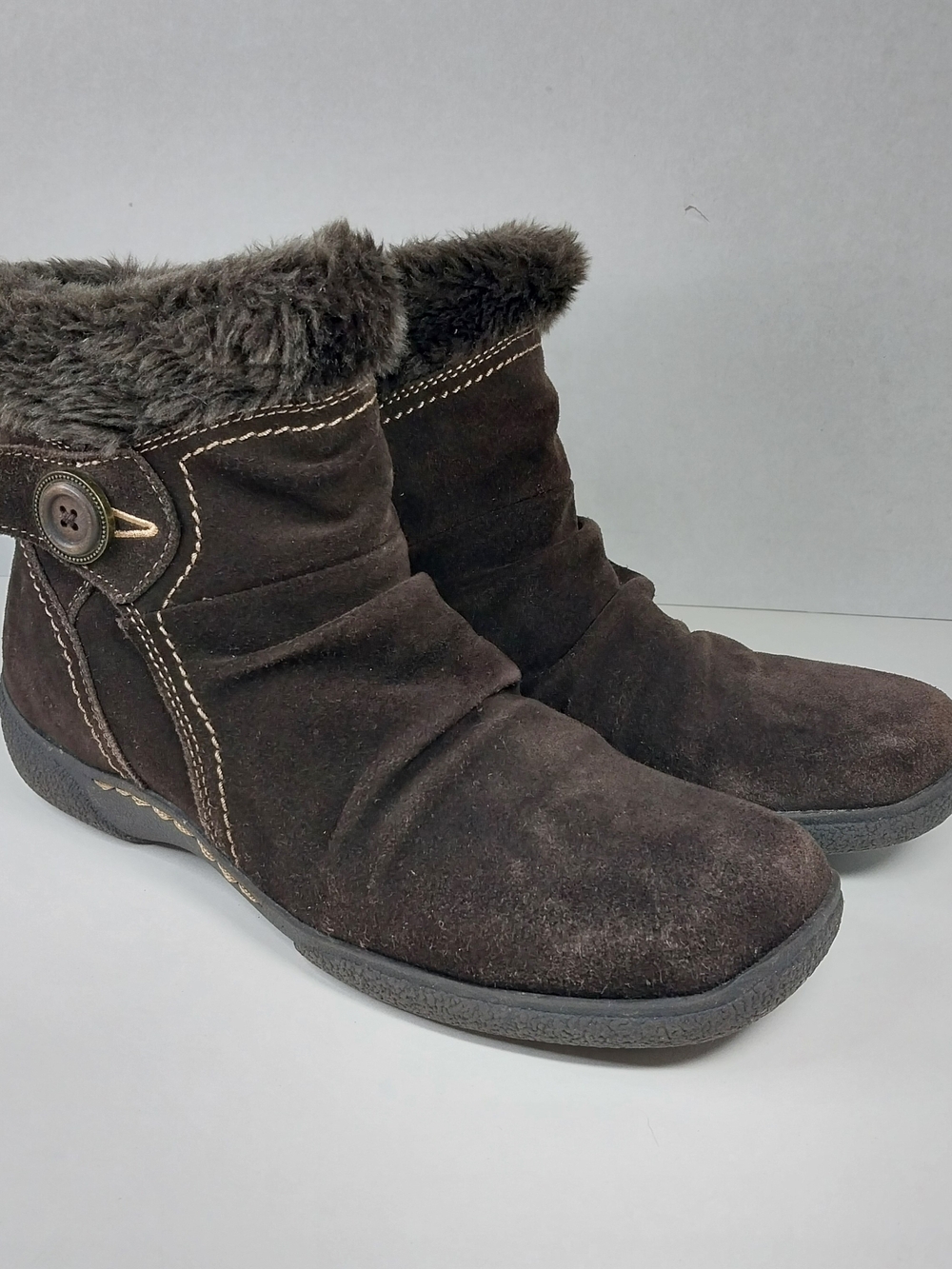 Bare Traps Launch Womens Cabincore Size 9.5 Brown Suede Leather Granola Boots